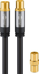 Goobay Antennenkabel Coax-Stecker - Coax-Buchse Schwarz 10m