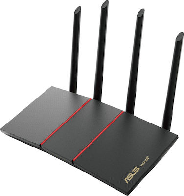 Asus RT-AX55 Ασύρματο Router Wi‑Fi 6 με 4 Θύρες Gigabit Ethernet