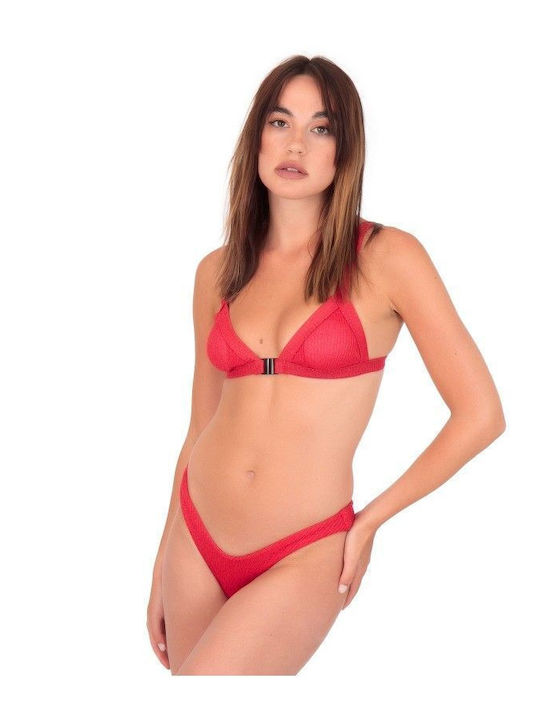 Red Ripped Swimwear Bikini Red