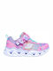 Skechers Heart Lights Kids Sneakers with Scratch Pink