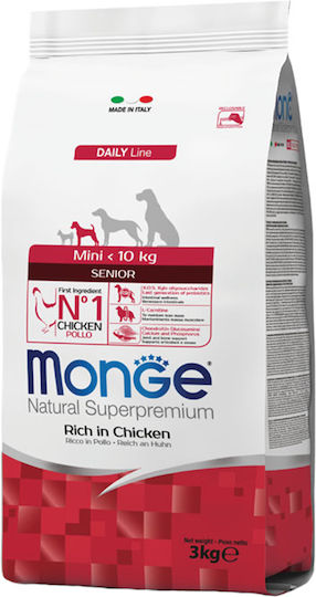 Monge Daily Line Mini 3kg Hrană Uscată pentru Câini Adulţi de Rase Mici cu Pui