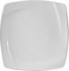 Karvounis Plate Shallow Square made of Porcelain White 27x27cm
