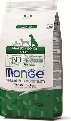 Monge Daily Line Maxi 12kg Ξηρά Τροφή για Ενήλικους Σκύλους Μεγαλόσωμων Φυλών με Κοτόπουλο