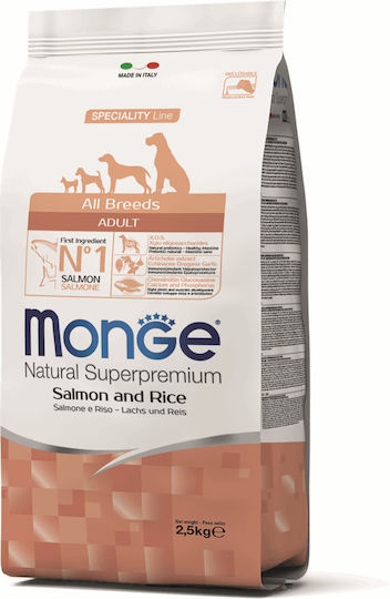 Monge Speciality Line Adult 2.5kg Ξηρά Τροφή για Ενήλικους Σκύλους Μεσαίων & Μεγαλόσωμων Φυλών με Πάπια και Σολομό