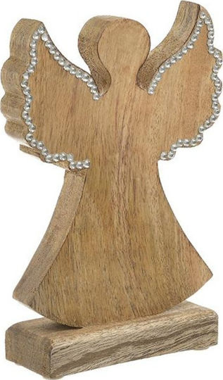 Inart Christmas Wooden Figure Cherub Brown Height 21cm 3pcs