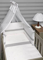 Baby Oliver Baby Crib Bedding Set Stars Des. 335 3pcs Gray