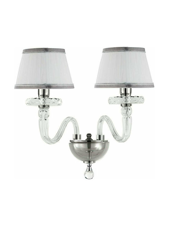 Ondaluce AP.BACH/2CP Lamp Wall Silver 38x36x20cm