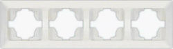 Eurolamp Schalterrahmen 4-fach Horizontale Mont...