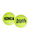 Kong Squeakair Tennis Μπάλα Παιχνίδι Σκύλου από Καουτσούκ με Ήχο Large Κίτρινη 2τμχ