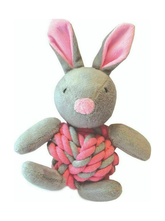 Happypet Knottie Bunny Dog Toy Cuddly Small with Sound Pink 20cm