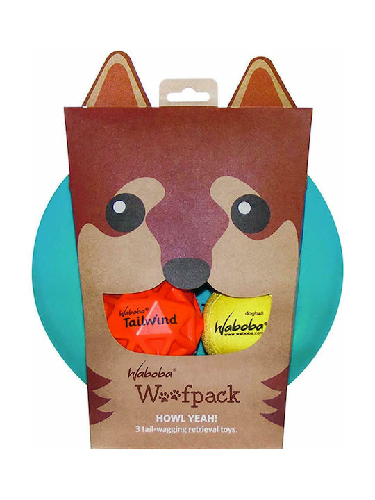 Waboba Woof Pack Παιχνίδι Μασητικό από Καουτσούκ 21εκ. Γαλάζιο