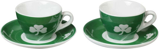 Fanatics Παναθηναϊκός Σετ Φλιτζάνια Cappuccino 2τμχ