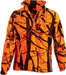 Univers Camo Pullover Fleece in Orange color 9411-051