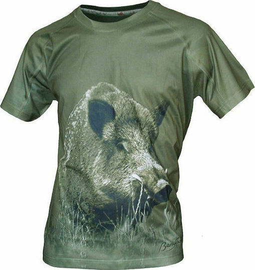 Benisport T-shirt Wild boar in Khaki color 457