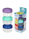Sistema Mini Bites Lunchbox Kunststoff Blue Mint Purple Geeignet für die Mikrowelle 3Stück