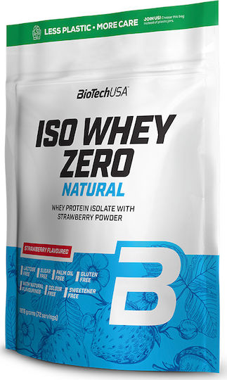 Biotech USA Iso Whey Zero Natural Protein Whey Gluten & Lactose Free with Flavor Strawberry 1.816kg