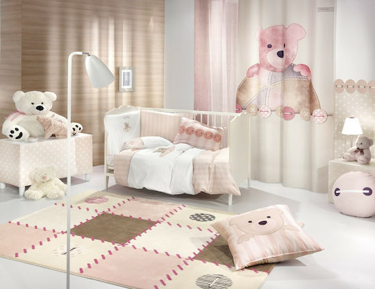 Saint Clair Σετ Κούνιας Teddy Ροζ 5τμχ
