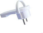 Telco KF-GRC-03 Male Schuko Plug with Ring White