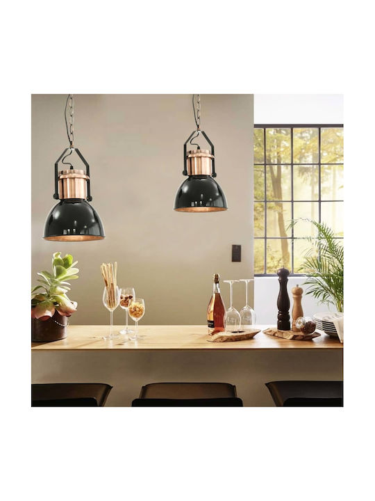 vidaXL Pendant Light Gray with Socket E27 23x36cm