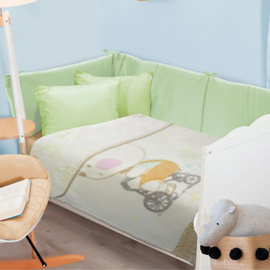 Das Home Одеяло Детско легло Велур Бежов 110x140см.