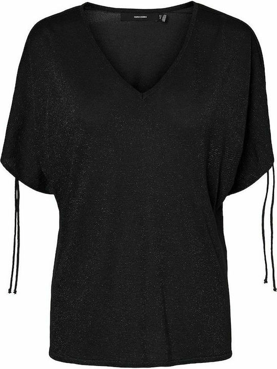 Vero Moda Women's Summer Blouse Short Sleeve Black