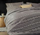 Nef-Nef Homeware Benjamin Σετ Σεντόνια Υπέρδιπλα 240x260εκ. Grey (4τμχ)