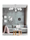 Home Lighting KQ 2654/3 Shiro Pendant Light White with Socket E14, E.14 37x70x37cm