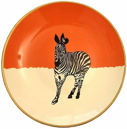 Art et Lumiere Platou Decorativ Rotundă Ceramică Portocaliu 1buc 31x31buc