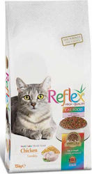 Reflex Adult Multi Colour Trockenfutter für erwachsene Katzen mit Huhn 15kg