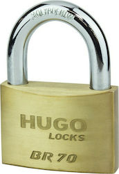 Hugo Locks BR40 Steel Padlock Brass with Key 40mm 1pcs