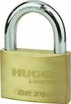 Hugo Locks BR50 Steel Padlock Brass with Key 50mm 1pcs