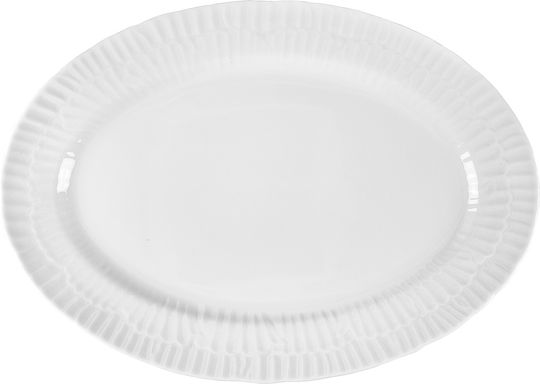 Oriana Ferelli PW2 Serving Platter Oval made of Porcelain White 25x25cm