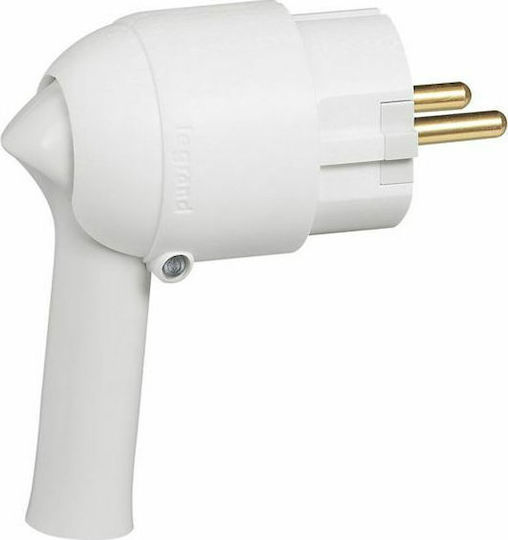 Legrand Male Schuko Plug Corner White