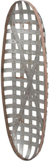 Artekko Wanddekoration Snowshoe Grau aus Metall 31.5x8x95cm