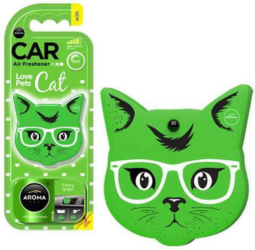 Aroma Car Αρωματική Καρτέλα Κρεμαστή Αυτοκινήτου Cat Fancy Green 10.5gr