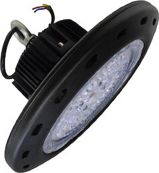 GloboStar Φωτιστικό Καμπάνα LED 100W Kühles Weiß 14000lm mit integrierter LED Schwarz Ø29xH17cm