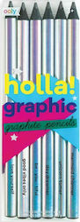 Ooly Holla! Graphic Graphite Pencil B Silver 6pcs