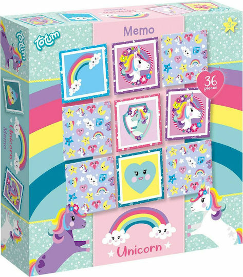 Настолна игра Unicorn Memo Game за 1-2 играчи 5+ години (EN) Totum