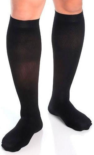 Johns Socken Wade hoch Graduierte Kompression 280 Den 17-20 mmHg Schwarz