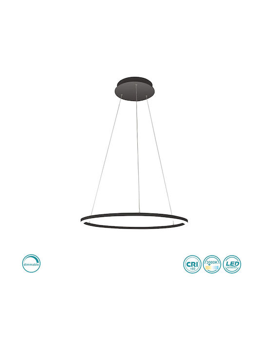 Fabas Luce Giotto Black Pendant Lamp with Built-in LED Black