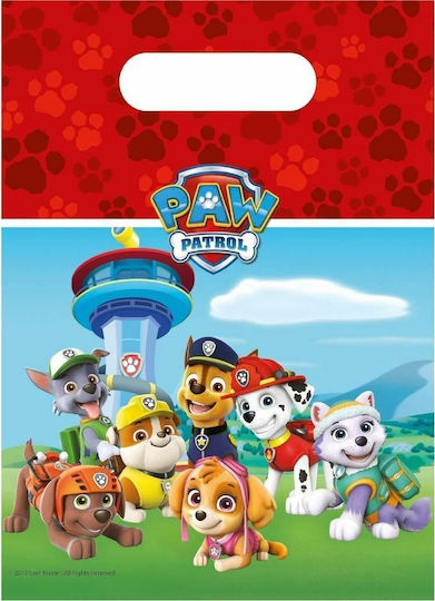 Procos Paw Patrol Plastic Bag for Gift with Theme "Paw Patrol" Multicolored 17x23cm. 6pcs