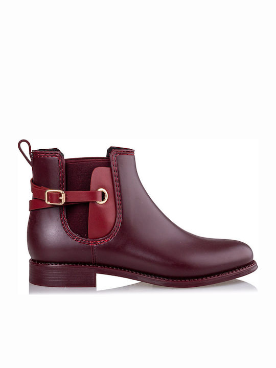 Women's Short Wellies Burgundy