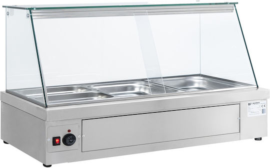 Bambas Frost Vitrină încălzită Ben Marie cu 4 Locuri pentru Gastronomi și Putere 1500W L138 x l70 x Î77 cm