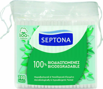 Septona Biodegradable Cotton Buds σε Σακουλάκι 100pcs