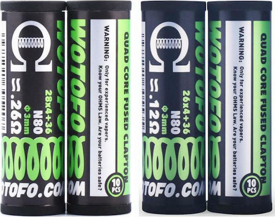 Wotofo Quad Core Fused Clapton Sârmă pentru D.I.Y. Țigaretă Electronică 28*4+36G 10 Bucăți