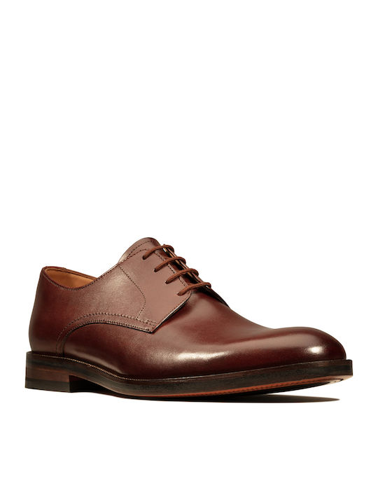 Clarks Oliver Lace Кожени Мъжки Официални Обувки в Цвят Коняк