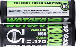 Wotofo Tri Core Fused Clapton Σύρμα 10τμχ Wotofo Tri Core Fused Clapton Σύρμα 10τμχ