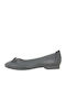 Jana Anatomic Leather Ballerinas Black