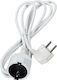 Extension Cable Cord 3x1.5mm²/3m White