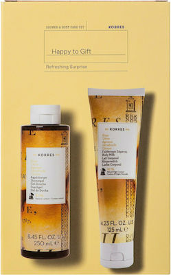 Korres Citrus Skin Care Set for Moisturizing & Cleaning Body Cleaning with Bubble Bath